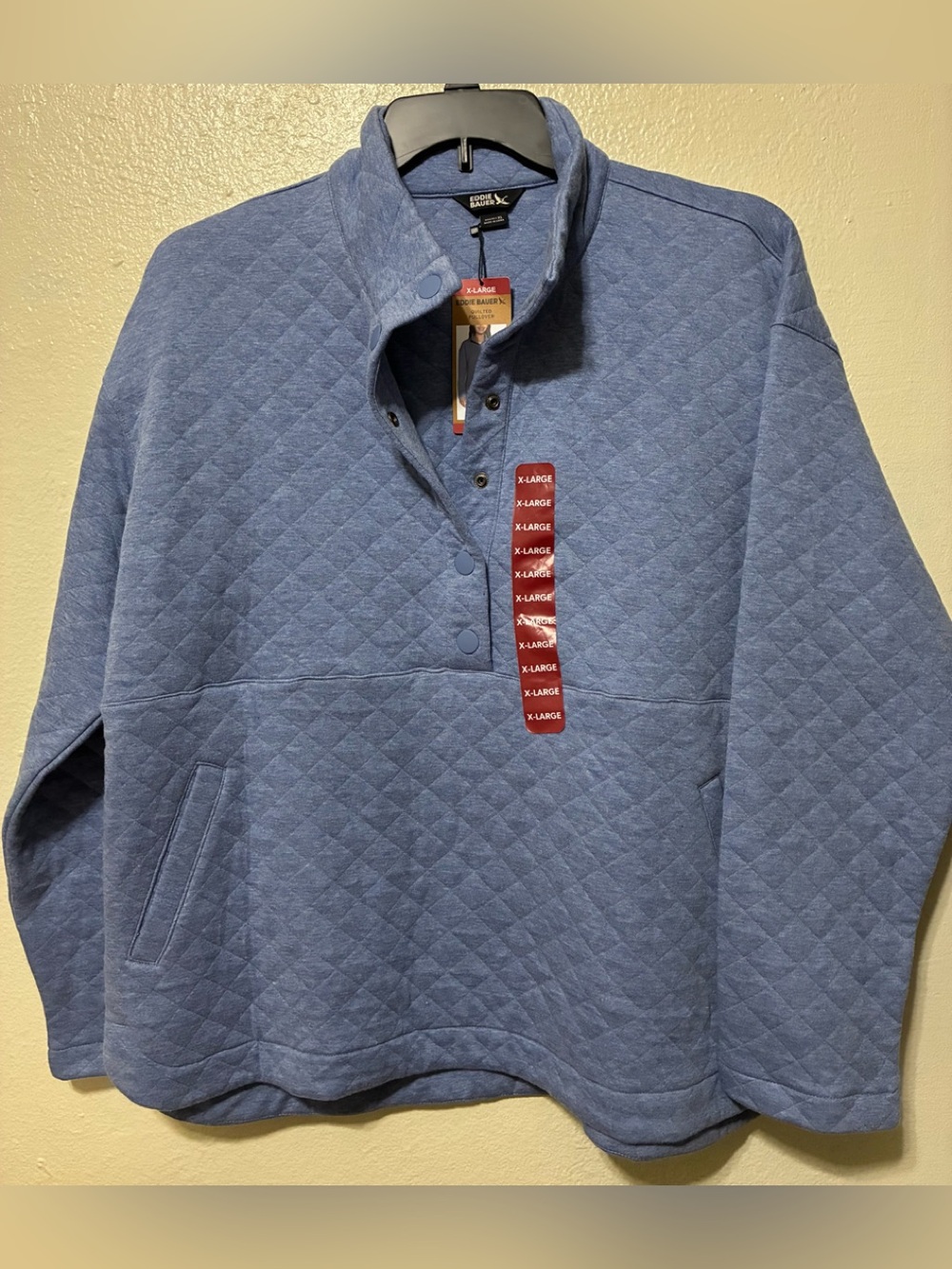 Women’s Eddie Bauer Quilted Snap-Up Pullover Shirt Jacket - Blue
